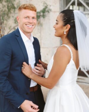 Michelle Madrigal Instagram - I prayed for a lifetime partner who honors God above all. A Christ-centered relationship is a true blessing from above. Your gentle heart, calm demeanor, and wisdom make it so easy to follow your lead.

Thank you for always prioritizing my needs and treating Anika as your own. I love doing life with you and look forward to having more children together. 🩵

📸 @terrahjade 
😁 @tejaspateldds