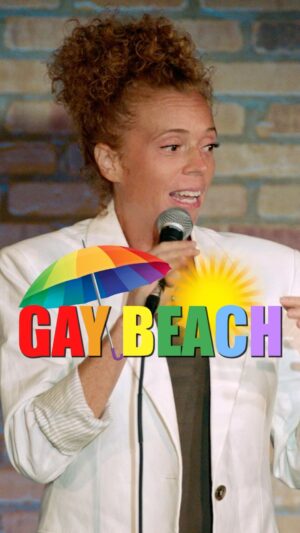 Michelle Wolf Instagram - What kind are you? It’s Great To Be Here now streaming on @netflix #gay #dogs #dogpark #dogshow #beachlife #beach #comedy #standup #michellewolf