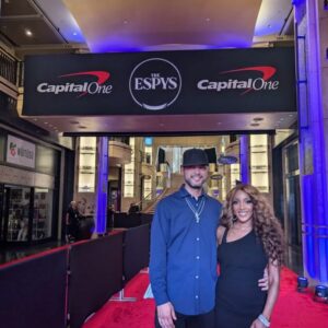 Mickey Guyton Instagram - we outside with athletic greatness tonight. thank you @espn for having us #ESPYS