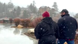 Mike Ergas Instagram - We went on a trip to Big Bear last weekend and this happened … neither of us knew what the other was planning and we caught each other compleatly by surprise!! Thanks so much to Bobby and Caesar who caught it all on camera. Looking forward to the next chaper in our lives 💍❤️