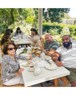 Mike Ergas Instagram - Two of my favorite pictures from this past week when my mom and George had a chance to finally meet!  We had a great time!  I love you both! ❤️ #huntingtonbotanicalgardens #rosetearoom #greattime #love #longtimecoming @giorgibear @creetynorma
