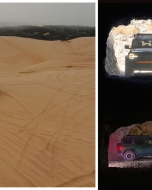 Mike Escamilla Instagram - #ad 1 week, 1500 miles, 3 separate missions and tons of laughs. Snowboarding, Abandoned mines, Rivers, Beaches, Sand Dunes, Empty pools, and Hot Springs.I’m 10 months and 35,000 miles deep in the BRONCO and loving every minute. Yes im a #teambronco_ambassador , But man does this BRONCO make me feel good! I’ve realized that whatever car I’ve driven throughout my life has either facilitated or hindered my ability to be me...and I’ve said it before and I am gonna say it again.....,the BRONCO is a skeleton key to adventure. And I’ve never felt more me then i do when I’m behind that wheel... @ford @fordbronco #builtfordproud @sgt_politeness @thebronconation #betheadventure