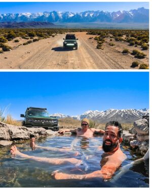 Mike Escamilla Instagram - #ad 1 week, 1500 miles, 3 separate missions and tons of laughs. Snowboarding, Abandoned mines, Rivers, Beaches, Sand Dunes, Empty pools, and Hot Springs.I’m 10 months and 35,000 miles deep in the BRONCO and loving every minute. Yes im a #teambronco_ambassador , But man does this BRONCO make me feel good! I’ve realized that whatever car I’ve driven throughout my life has either facilitated or hindered my ability to be me...and I’ve said it before and I am gonna say it again.....,the BRONCO is a skeleton key to adventure. And I’ve never felt more me then i do when I’m behind that wheel... @ford @fordbronco #builtfordproud @sgt_politeness @thebronconation #betheadventure