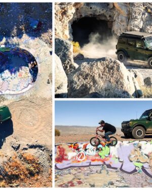 Mike Escamilla Instagram - #ad 1 week, 1500 miles, 3 separate missions and tons of laughs. Snowboarding, Abandoned mines, Rivers, Beaches, Sand Dunes, Empty pools, and Hot Springs.I’m 10 months and 35,000 miles deep in the BRONCO and loving every minute. Yes im a #teambronco_ambassador , But man does this BRONCO make me feel good! I’ve realized that whatever car I’ve driven throughout my life has either facilitated or hindered my ability to be me...and I’ve said it before and I am gonna say it again.....,the BRONCO is a skeleton key to adventure. And I’ve never felt more me then i do when I’m behind that wheel... @ford @fordbronco #builtfordproud @sgt_politeness @thebronconation #betheadventure
