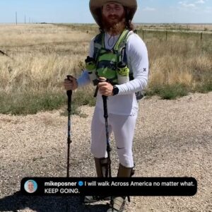 Mike Posner Instagram - Five years ago I was bitten by a venomous rattlesnake and almost lost my leg. This was quite inconvenient since I was in the middle of trying to walk across America. 

I spent 3 nights in the ICU, my leg swelled to the size of an elephant trunk, and I went from walking 24 miles a day to not being able to walk to the bathroom.

But eventually, my leg healed, by the grace of God, my leg healed.

Eventually, I went back to the exact spot that the snake bit me and I started taking steps. Not letting the bite stop me made me feel like the superhero version of myself. 

It’s funny, because getting bit by the snake was scary and annoying, to say the least at the time.

But now, it’s one of the defining moments of my life. That snake venom proved to be poison for my body but medicine for my soul. 

It taught me that I was way stronger than I thought I was. My soul is unbreakable. My determination is invincible. Nothing can stop me.

I kept taking steps until I had walked all the way across the United States of America. 

Everybody has snakebite moments in their life. 

Everybody has painful moments that ruin your plans and devastate your foundations of who you thought you were. 

Someone reading this in a “snakebite moment” right now.

The following words are for you. 

The pain you are experiencing now may be the very pain you are grateful for later. 

Keep going.