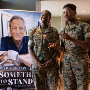Mike Rowe Instagram - First of all, I want to thank everyone for your enduring patience as I continue to relentlessly plug the release of Something to Stand For, my shamelessly patriotic love-letter to America that appears in theaters nationwide today. I wanted to do something special for Independence Day, and this is it. Unfortunately, I suspect that many of you will be wondering if there’s anything left to stand for after today’s debate, which just happens to coincide with the release of this film.
 
Like you, I’m exhausted by the whole Bread and Circus dynamic and really wish our media would demand from the candidates a few concrete solutions to the problems vexing so many today. Alas, I doubt that will come to pass. Might I suggest, in the wake of all the angst and foreboding that will surely follow this bit of Kabuki, that you find a theater with the good sense to present my modest little film, and see for yourself the evidence that proves there are still a few things we can all agree are worth standing for?
 
Also, I’d like to thank the hundreds of Marines and Sailors who came out to see an advance screening of Something to Stand For at Camp Pendleton last Monday. I suppose I could have held the premiere in Hollywood or New York, but really – why would I do that? The movie was shot almost entirely in Oklahoma, and features over 300 actors from that great state, all of whom helped me pay an honest tribute to the people who built our country, and to those who defend it today. I can’t imagine a better venue, or a finer audience, than the one I encountered a few days ago. A special thanks to all those who waited in line afterwards to say hello and grab a pic. I’m flattered, and in your debt.
 
As for the rest of you, you know what’s coming next. Go watch the trailer if you haven’t seen it and get your tickets. Our house might be feeling a bit wobbly at the moment, but we’re built on a solid foundation. 
 
Link in bio.