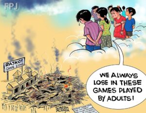 Milap Zaveri Instagram - Heartbreaking 💔 Hope the guilty are given a swift and merciless punishment. Heart goes out to the little victims and to their families. Can’t even imagine their loss…Posted @withregram • @freepressjournal #FPJCartoon | Tragedy strikes Rajkot’s TRP Gaming Zone & Amusement Park as fire claims 35 lives, including 9 children. Amidst grief, DNA testing offers hope for identification.

@cartoonistsatish ✍️

#RajkotFire #TRPAmusementPark #Rajkot #Fire #India