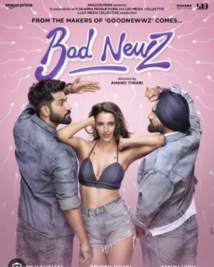 Milap Zaveri Instagram - #Badnewz is a fun entertaining rom com that has some great emotions too! @vickykaushal09 is on fire!!! He is extraordinary and his comic timing is absolutely brilliant! His dancing is amazing and even his emotional scenes are super! He totally rocks! 👏 @tripti_dimri is stunning, gorgeous, vulnerable and funny! Full on commercial Hindi film heroine! She aces her part with ease! @ammyvirk is too cute and wins hearts with his act! @nehadhupia is fab! @ananyapanday is lovely in a friendly appearance! Director @anandntiwari does a super job! Congrats to @karanjohar @apoorva1972 @somenmishra @_ishita_moitra_ @dharmamovies @bindraamritpal @amazonprime for a super success!!! 👌👏❤️