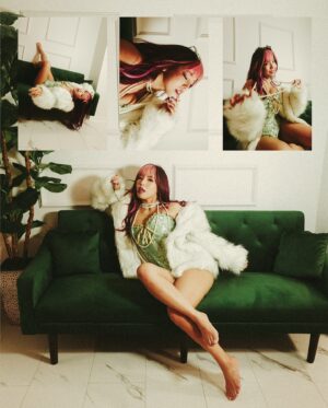 Mina Shirakawa Instagram - ☘️💚green & gold💛✨

Working with Mina was so much fun! She’s so silly & sweet, & she stole the show with this look! The green corset matched the green couch perfectly, & the pearls were a great vibe. So much more is to come from this fun day, stay tuned!

Model :: @mina_shirakawa 
Studio :: @theewstudios716 
Taken with the @canonusa R6 w/ 24-70mm f/2.8 lens
#theeditorialstyle