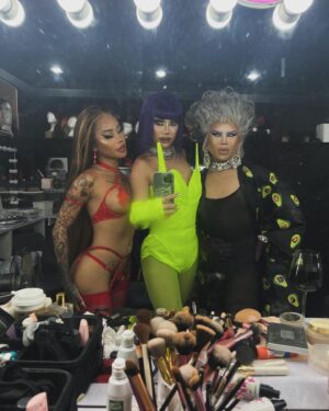 Minty Fresh Instagram - Gagged you a bit 🤭💚 
The fresh daughter launch! Follow her @faze_est 

@marinaxsummers x @lagrande_dame show was a blast! 💯
Thank you @thecampsummers for having me. 

Wearing @klvnqnbrrs
Hair @loisa_morota @salvadorshine