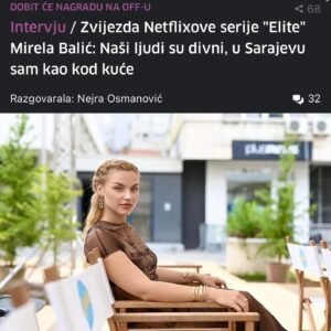 Mirela Balić Instagram - Sarajevo je bilo jedno vrlo posebno iskustvo za mene... jezik, koreni, ljudi...✨ dobiti nagradu u takvom okruženju je nešto što neću nikad zaboraviti. Hvala celoj ekipi koja nas je tretirala kao svoje. I posebno hvala za burek, sjajne ćevape i dobre vibracije ! 
 @omladinskifilmfestival ❤️

Sarajevo was a very special experience for me... my  language, my roots, people... receiving an award in such an environment is something I will never forget. Thanks to the whole team who treated us like their own. And special thanks for the burek, great ćevapi and good vibes! Volimo te puno brate @l_rilli ✨