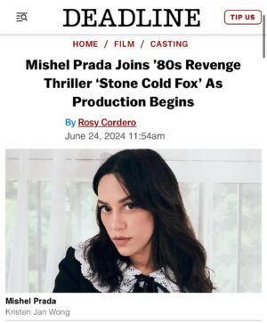 Mishel Prada Instagram - Absolutely delighted to join @stonecoldfoxmovie 💥 The 80s and revenge …  a few of my favorite things. 

Thank you @sophhreshh and @julia_s_roth for bringing me into your sexy magical kick ass world. I couldn’t ask for a better team of stone cold foxes 🦊