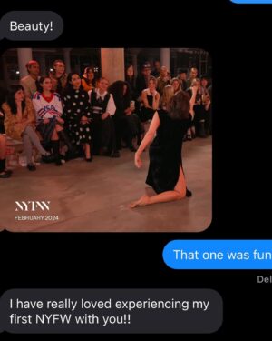 Miss Benny Instagram - now that’s what I call nyfw 🪑