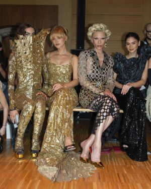 Miss Fame Instagram - Golden hour for@rahulmishra_7. As I Attend my first #rahulmishra #hautecouture collection: The Divine details lit from within, throughout the entire collection. I’m looking forward yo another moment I can wear these extraordinary pieces. Styled by @laurentdombrowicz assist @atelier.fhd | jewelry @begumkhan | pin curl prep @parizhair | PR @brunomichel75 #MissFame #MissFashion #MissFashion #Paris