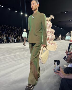 Miss Fame Instagram - The @dior #Doll for the #Summer2025 men’s collection. I love you forever @mrkimjones. Congratulations always. Styled by @laurentdombrowicz assisted @atelier.fhd | hair custom cut, color and style in #DiorBlonde @parizhair | thank you @morgandesteur @maouchi always
