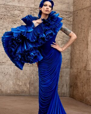 Miss Fame Instagram - Super sonic - Vivid dreams @robertwun. An outstanding collection of fantasies that release you to the elements and beyond our stratosphere. Styled by @timothegrandchavin assisted styling @fantinheiberg | custom color and wig style @parizhair | wearing @robertwun  #hautecouture | photo 1-3 @fabrisflorencia | last photo @monsieur.alpha.photo #MissFame #Missfashion #Paris #robertwun