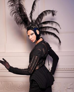Miss Fame Instagram - Mistress FAME for @jeanpaulgaultier x @nicolas.difelice. Styled with impact by @laurentdombrowicz wearing a look by #JeanPaulGaultier himself | headpiece by @lorenzoseghezzi | assisted by @atelier.fhd | hidden hair @parizhair | image 1 & 2 @gorbun_roman #MissFame #MissFashion #hautecouture #Paris #nicolasdifelice