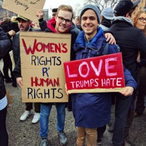 Mitchell Moffit Instagram - So inspired at the #womensmarch in Toronto. Thousands of activists and feminists supporting equality and acceptance.