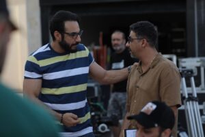 Mohamed Gomaa Instagram - behind the scenes from my new tv series  #عوده_خالتي  with the legend @hudahussain produced by @eaglefilmsprod 
#هدي_حسين #جمال_سنان #فرح_الصراف #نورا_بالالف #عوده_خالتي #production #behindthescenes #filming #story #storyteller