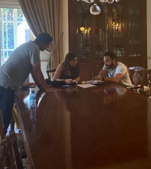 Mohamed Gomaa Instagram - God never said the road will be easy .. but he did say the arrival would be worthwhile ✨✨🙏🏼🙏🏼 .. 

#behindthescenes #شجون_الهاجري  #مسلسل_هروب  #storytelling #drama #filming #stroryteller #work
