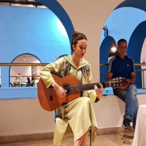 Mohammed Marouazi Instagram - Larache . Espace culturel zeljou . Avec souhaila guitarista.