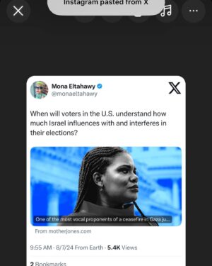 Mona Eltahawy Instagram - “All they did was radicalize me, so now they need to be afraid.” 

“They about to see this other Cori, this other side…AIPAC, I’m coming to tear your kingdom down.,” Rep. Cori Bush, in her concession speech after losing the Democratic primary: 

I have lived in the U.S. for 24 years and I have never heard a politician here say that.

Cori Bush was one of the few Congresspeople I respected. Fuck AIPAC.
