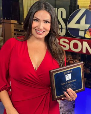 Monica Garcia Instagram - Keep striving for excellence amigos! Super honored to now be an Edward R. Murrow Award recipient for “Overall Excellence.” Love this little news team. 📺 #number1 #edwardrmurrow