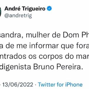 Monica Iozzi Instagram - Sinto muitíssimo! Estou tão triste, tão indignada…

O Brasil é o quarto país no mundo mais perigoso para ambientalistas! Ficamos atrás apenas de Colômbia, México e Filipinas. 

Só no ano de 2021, 20 pessoas foram mortas por defender o meio ambiente no nosso país.

E, nosso presidente, ao invés de trabalhar para que este tipo de violência pare de acontecer, disse o seguinte sobre o desaparecimento de Bruno e Dom: “Duas pessoas apenas, em uma região daquela, completamente selvagem, é uma aventura que não é recomendável que se faça. Tudo pode acontecer. Pode ser um acidente, pode ser que eles tenham sido executados".

Ou seja, para o nosso presidente é melhor que ninguém nem tente investigar o tráfico de drogas, os garimpos ilegais e o desmatamento que ocorrem na Amazônia. Deixa os caras de boa lá “trabalhando”. Se tentar fazer algo, é por sua conta e risco.

Toda minha solidariedade as suas famílias e amigos.

• ELES PODEM MATAR AS PESSOAS, MAS NÃO SUAS IDEIAS •

#ripbrunoanddom
#amazonia 
#meioambiente