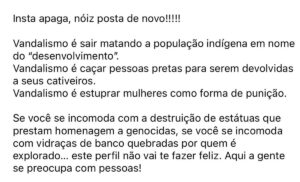 Monica Iozzi Instagram - Terceira tentativa de falar sobre o que houve com a estátua do bandeirante Borba Gato.
#resistirsempre