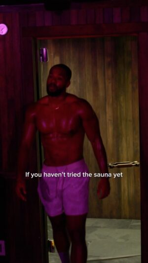 Monte Taylor Instagram - “Step into serenity and sweat out the stress! 🌿🔥 Enjoy the benefits of the sauna: detoxify, improve circulation, and boost your mood. Here’s how: 

1. Hydrate before and after. 💧
2. Start with a 10-15 min session. ⏱️
3. Cool down and repeat if desired. ❄️

Feel the difference! ✨ #SaunaBenefits #WellnessTips”