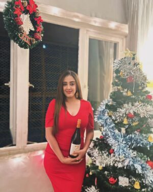Mrinalini Chatterji Instagram - Merry Christmas 🎅 🎄 ❤  to all of you. 
(Sorry for the delay)...
🥂🎂📯🔔
.
.
.
.
.
.
 
.
#merrychristmas #christmasdecor #christmastree #christmastime  #decembermonth #friendswhobecamefamily #wine #gin #plumcake #food #jazzmusic #home #seasontime