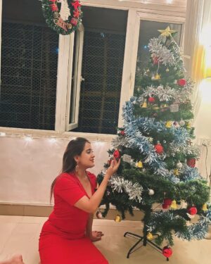 Mrinalini Chatterji Instagram - Merry Christmas 🎅 🎄 ❤  to all of you. 
(Sorry for the delay)...
🥂🎂📯🔔
.
.
.
.
.
.
 
.
#merrychristmas #christmasdecor #christmastree #christmastime  #decembermonth #friendswhobecamefamily #wine #gin #plumcake #food #jazzmusic #home #seasontime