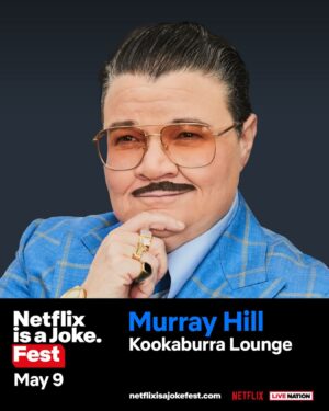 Murray Hill Instagram - Hoooolllyyywooood! Pals, I'm finally bringing my live show to LA for @netflixisajoke comedy fest! May 9 at 8pm at the beautiful new venue @thekookaburralounge 🌴 joining me: the legendary  @mrjordankatz 🎺 and his band and LA comedian and my pal @nenegooter  One-night-only kids! So let's play! After party to follow. Get 🎟️🎟️ soon at netflixisajoke(dot).com or the 🔗 in the bi0! Everyone is welcome to attend!! #SHOWBIZ #netflixisajoke

📷 @patrickjamesmiller suit: @sharpe.haus @tonyso84 🥸