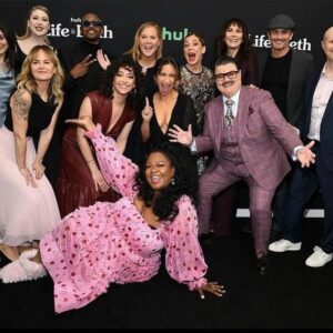 Murray Hill Instagram - Holy shit!! Somebody pinch me!! Superstar @amyschumer new show @lifeandbethhulu premieres TONIGHT on @hulu ✨ I had the great honor to play her boss!! All EPs are avail to binge! Thank you Amy for casting me!!!! SHOWBIZ!!
.
Can’t wait for everyone to see this hall-of-fame cast: @yamaneika @mugsykane @laurabenanti @rosebudbaker @larryowenslive @sasgoldie @ariellesiegel  @lavarwalker @violetyoung @graceopower &more. Big shout out to all crew-> top of the line!!
.
Suit: @sharpe.haus Shirt: @cegonyc Hair @modelbarbers1920 #representationmatters #thisis50 #middleaged @spanx #spanxformen