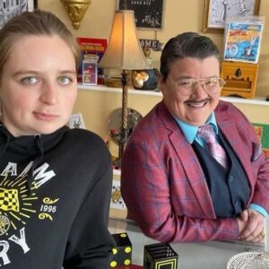 Murray Hill Instagram - Pallies! From the trailer at 8am (hence the shades)! I was incredibly fortunate to be a guest on @paulfeig & @bickspix new show "This Country" on @foxtv starring ⭐️ the talented and hilarious @_holmes_holmes @samstraley13 with @kaselig 🎬 Great working with kids half my age! A blast! Cast & crew top notch and full on showbiz! Out later in year 💥
.
.
#comedy #thiscountry #foxtv #showbiz #murrayhillman Glasses @fabulousfannysnyc Pomade @layriteofficial Shirt @vanheusenstyle Salmon jacket @talliaclothing