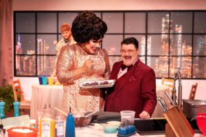 Murray Hill Instagram - 🏳️‍🌈 Drag Me To Dinner is streaming now on @hulu 🍽️ I loved every second working with the glorious queens! All superstars ✨ @ninawest @gingerminj @mrskashadavis @dariennelake with our esteemed judgers @thebiancadelrio @haneefahwood @nph @dbelicious #showbiz #dmtd 
.
Suit: @sharpe.haus 
Shirt: @cegonyc