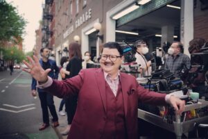 Murray Hill Instagram - Finally back to SHOWBIZ! 🙏🏼Waving to the paparazzi on set for @amyschumer upcoming new @hulu show. #doublechin #showbiz #nyc
.
.
Suit: @sharpesuiting Shirt: @cegonyc Specs: @fabulousfannysnyc Spanx: @spanx