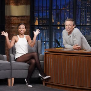 Myha'la Instagram - @latenightseth An unbelievable unforgettable night. I am beyond grateful. Was so excited I blacked out low key!!! Thank you to the whole team for having me. I love u Seth. Everyone go watch @industryhbo on Sunday 😭❤️😂😂🥲🤭🤭😘🫶🏾❤️🥹🥲💀❤️❤️🫶🏾🫰🏾🫰🏾😭🥹🥹💀💀💀😩🤭❤️❤️

~
As ever to my beautiful team, thank u for helping me feel pretty 
@codyaainey @shyannalundi @aryehlappin @theparismichael @annickopp