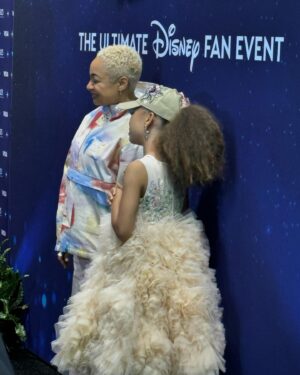 Mykal-Michelle Harris Instagram - And today was noooooo different from yesterday in having the most wonderful time with #disneyentertainment @disneyjr and @disneychannel at #d23. Thank you for everyone who took a moment to say hello, who took a pic or just said a kind word!  It meant so much!  The fans think we make their day but the truth is…they make ours so much brighter! 
Thank you to my team:
My stylist @thebradleystudio with a special shout to @maisonavaofficial what a beautiful 👗thank you! 💄by Ms Harper
.
.
#blessed #happy #joy #dreamingBig #kraisingkim #diseny #disneychannel #disneykid #ravenshome #AliceinthePalace #ariel #littlemermaid