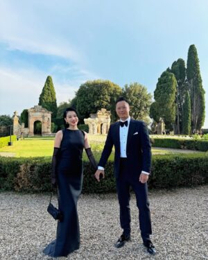 Myolie Wu Instagram - A wonderful opportunity to get away and pak tor 拍拖 with hubby as we attend our friends’ stunning wedding in Tuscany.
We look forward to many more friends getting married so we can do it more! 🥰♥️👰🏻🤵🏻
@karena_ngs @brian_sph @hakkaphil 
#tuscany #wedding 
👗💍👜 @givenchy #givenchy