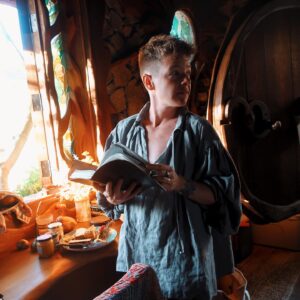ND Stevenson Instagram - “If more of us valued food and cheer and song above hoarded gold, it would be a merrier world.” 🌱

Or: when a spot at @hobbit.shire opens up just in time for your 4th wedding anniversary, and you know what you have to do.