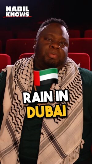 Nabil Abdul Rashid Instagram - #nabilknows #dubaiflood #dubai🇦🇪 I don’t think people have actually deeper how mad it is that these guys caused a flood in the desert.. Arab money is officially a superpower!!