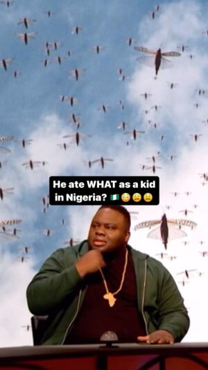 Nabil Abdul Rashid Instagram - A pinch of salt.. 😂😂😂 yes folks when I was growing up we caught and fried locusts.. we called it “shinge” (pronounced “Sheen gay”) and before anyone asks.. yes they’re halal and so are grass hoppers 😂😂😂 Shout out to the @theqielves team for this one! Be sure to catch my full episode and much more on bbciplayer!!