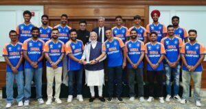 Narendra Modi Instagram - An excellent meeting with our Champions! 

Hosted the World Cup winning team at 7, LKM and had a memorable conversation on their experiences through the tournament.