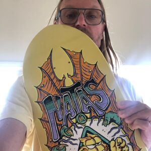 Natas Kaupas Instagram - Stoked on this deck- I've been a fan of Phil Guy (@burritobreath ) for some time, he was awesome to work with. Thanks @santamonicaairlines for helping make this happen!