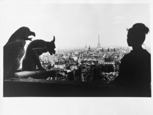 Natas Kaupas Instagram - This is a photo my dad took of my mom at Notre Dame in the early 60’s. It’s actually one of his best dad jokes, he called it “the 3 gargoyles”. 🙏 #rebuild