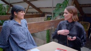 Natasha Khan Instagram - Suranne Jones and myself howling on the first episode of ‘Investigating Witch Trials’ which is out on Channel 4 now! We spoke about the reclaiming of the word witch as a positive archetype, and I did a special reading for Suranne using my Motherwitch Oracle Deck 🌀🥚🌀 
@channel4 @suranne_jones @slc_london