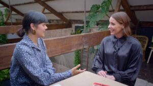 Natasha Khan Instagram - Suranne Jones and myself howling on the first episode of ‘Investigating Witch Trials’ which is out on Channel 4 now! We spoke about the reclaiming of the word witch as a positive archetype, and I did a special reading for Suranne using my Motherwitch Oracle Deck 🌀🥚🌀 
@channel4 @suranne_jones @slc_london