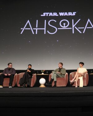 Natasha Liu Bordizzo Instagram - Yesterday’s Emmy’s FYC panel for @ahsokaofficial @starwars with the lineage of my dreams 🤧🤎

Styled by @thomascarterphillips 
Hair by @jennychohair 
MU by @jey_ventura
