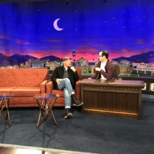 Nate Richert Instagram - The only way I was ever gonna be on @teamcoco was to sneak on after the show with my buddies @gould.malcolm and Josh Gwilt. Thanks for waving, Conan! #conan #teamcoco #conanobrien